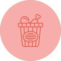 Chicken Bucket Vector Icon