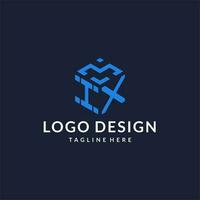 ix logo hexágono diseños, mejor monograma inicial logo con hexagonal forma diseño ideas vector