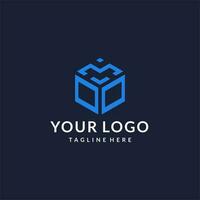 OO logo hexagon designs, best monogram initial logo with hexagonal shape design ideas vector