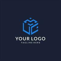UC logo hexagon designs, best monogram initial logo with hexagonal shape design ideas vector