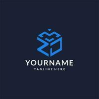 ZJ logo hexagon designs, best monogram initial logo with hexagonal shape design ideas vector
