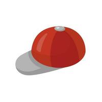 Cap icon. Cute colorful Cap. Summer hat. Vector cartoon illustration isolated on white. Flat design.