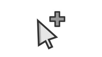 Add Cursor animated icon on white background video