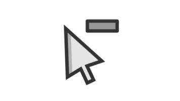 Delete Cursor animated icon on white background video