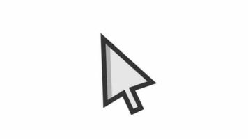 Cursor animated icon on white background video