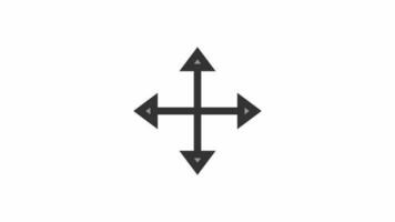 Move Cursor animated icon on white background video