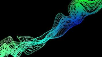 astratto vorticoso e fluente Linee sfondo. senza soluzione di continuità astratto con particelle modulo Linee. video