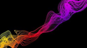 Abstract Swirling And Flowing Lines Background. Seamless abstract with particles form lines. video