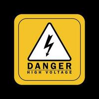 warning attention sign with exclamation mark symbol, danger high voltage vector