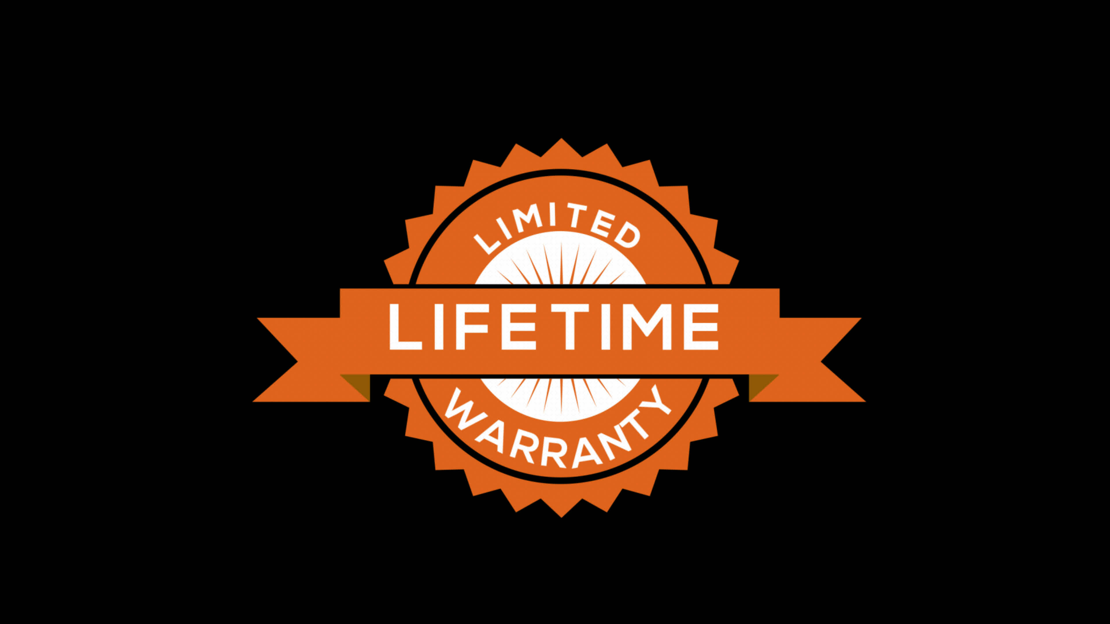 lifetime warranty badge animation loop motion graphics video