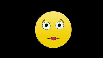 Kuss Emoji Emoticon Symbol Schleife Bewegung Grafik Video transparent Hintergrund mit Alpha Kanal