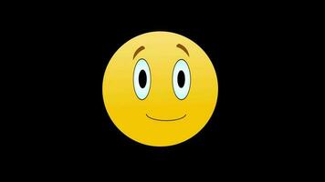 sad and happy smiley emoji emotion Face icon loop motion graphics video transparent background with alpha channel