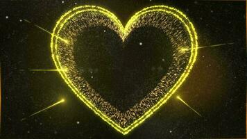 love heart shape light glow loop streaks effect motion graphics video transparent background with alpha channel