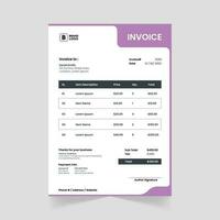 Print-Ready Creative Invoice Template for Corporate Businesses. Corporate Invoice Design with Abstract Elements for A Unique Touch vector