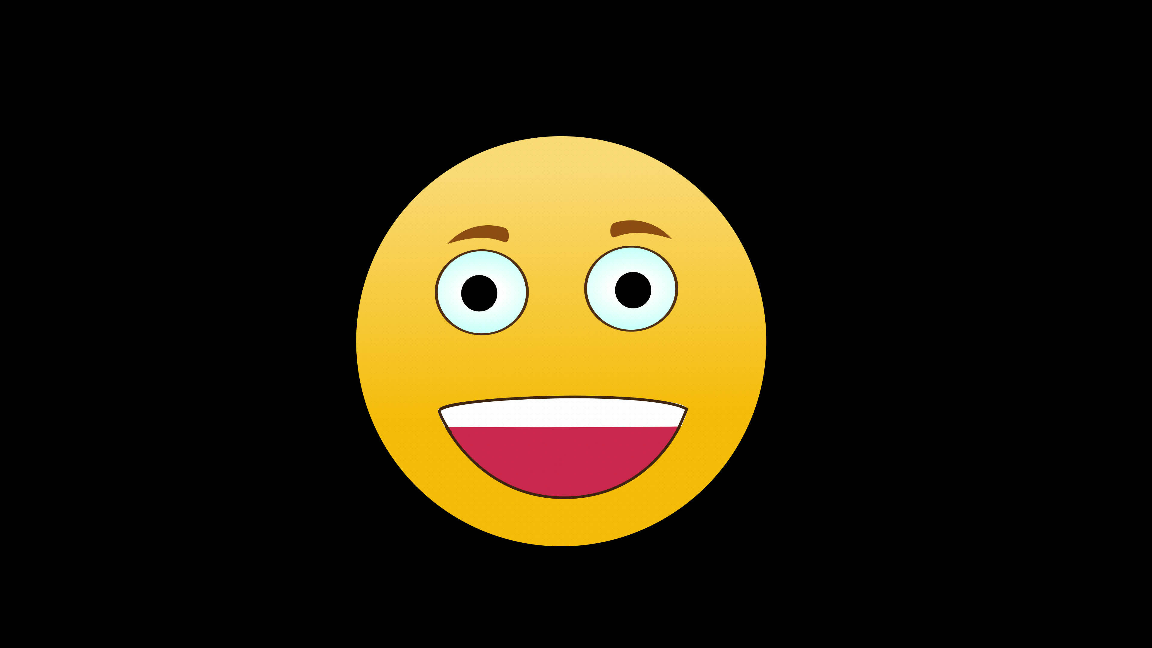 Face with smiley emoji happy emotion icon loop motion graphics video