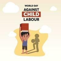 Vector Design for World Child Labour Day Supporting the End of Child Labour