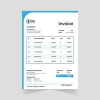 Print-Ready Creative Invoice Template for Corporate Businesses. Corporate Invoice Design with Abstract Elements for A Unique Touch vector