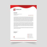 Modern Vector Professional Red and black Color shape Corporate letterhead design template