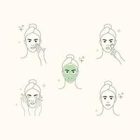 Vector Art Depicting Various Skin Issues, Vector-Based Guide to Skin Problems, Illustrated Vector Guide to Skin Conditions