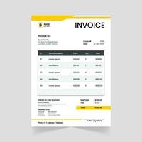 Print-Ready Creative Invoice Template for Corporate Businesses. Corporate Invoice Design with Abstract Elements for A Unique Touch vector