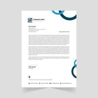 Modern Vector Professional Blue Color Corporate letterhead design template