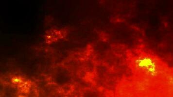 Feuer Wolken Rauch mit rot Farbe Über schwarz Hintergrund video