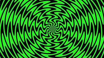 black and green illusion effect Seamless loop animation green screen video