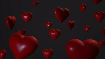 3d love loop animation romantic background video