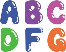 Set of colorful letters  Vector illustration. Decorative cute font and alphabet