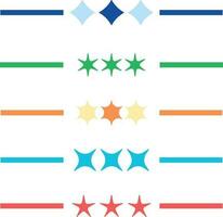 set of ribbons and labels. Set of star rating, ranking elements. Vector illustration in flat style