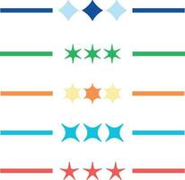 set of ribbons and labels. Set of star rating, ranking elements. Vector illustration in flat style