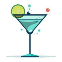 Alcohol cocktail vector illustration