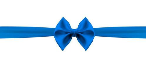 Blue Ribbon bow vector