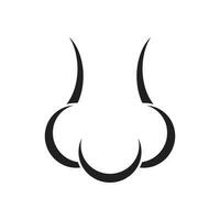 nariz icono, logotipo ilustración diseño modelo. vector