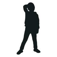 Abstract image of boy silhouette illustration vector