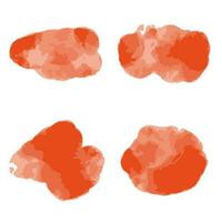 Bright abstract watercolor stains set vector