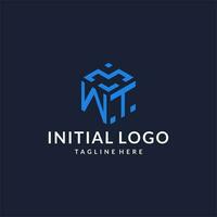 peso logo hexágono diseños, mejor monograma inicial logo con hexagonal forma diseño ideas vector