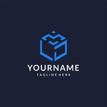 lj logo hexágono diseños, mejor monograma inicial logo con hexagonal forma diseño ideas vector