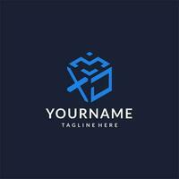 XJ logo hexagon designs, best monogram initial logo with hexagonal shape design ideas vector