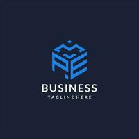 PE logo hexagon designs, best monogram initial logo with hexagonal shape design ideas vector