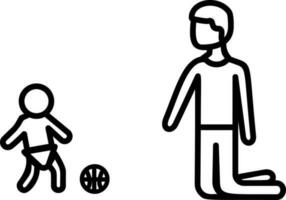 father plays with his son icon vector illustration