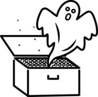 ghost from the chest icon vector illustration