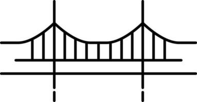 ilustración de vector de icono de puente