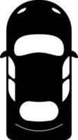 sedán coche ver desde encima icono vector ilustración