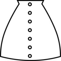 falda icono vector ilustración