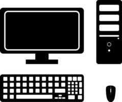 un computadora icono vector ilustración