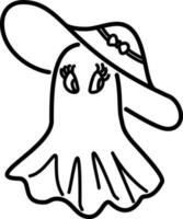 ghost girl icon vector illustration