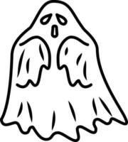 frightening ghost icon vector illustration