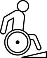 a man in a wheelchair icon vector illustration