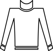 suéter con un cuello icono vector ilustración